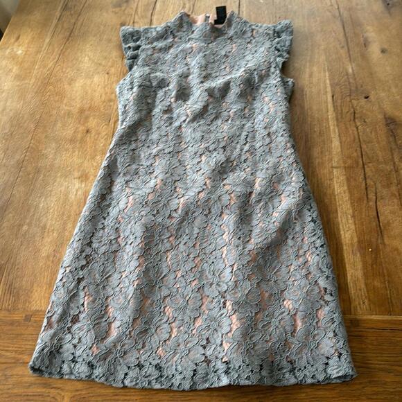 Tahari Dresses & Skirts - TAHARI HIGH NECK LACE PENCIL DRESS